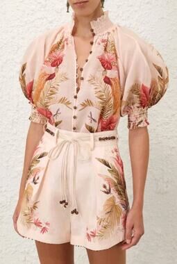 Zimmermann Set - Ascension Tuck Short with Ascension Billow Blouse size 2 US 8